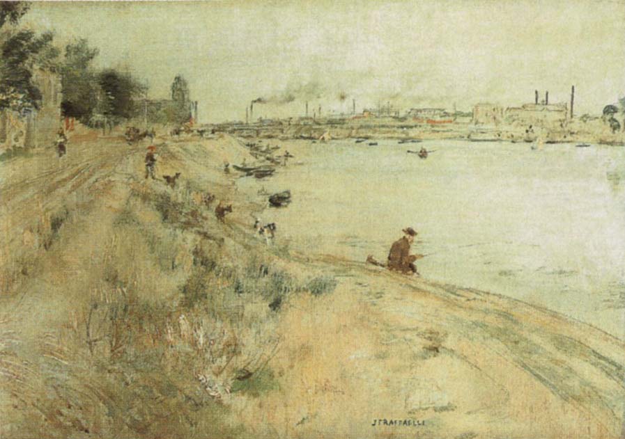 Fisherman on the Bank of The Seine